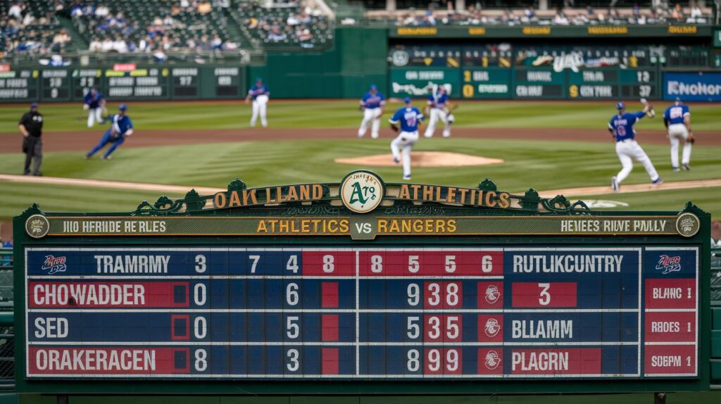 Oakland Athletics vs Texas Rangers Match Player Stats